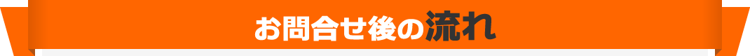 お問合せ後の流れ